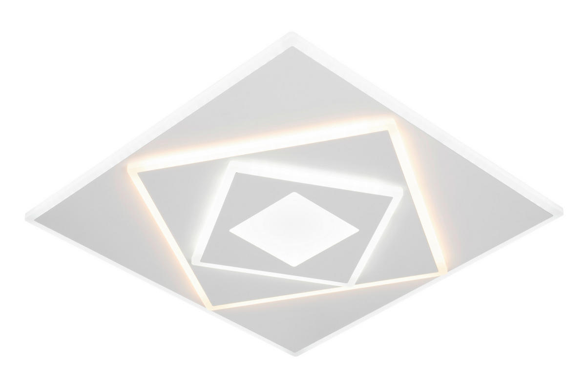 LED-DECKENLEUCHTE 47,7/47,7/6 cm   - Weiß, Basics, Kunststoff/Metall (47,7/47,7/6cm) - Novel