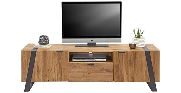 TV-ELEMENT 172,8/52/47 cm  - Eichefarben/Schwarz, Trend, Holz/Metall (172,8/52/47cm) - Landscape