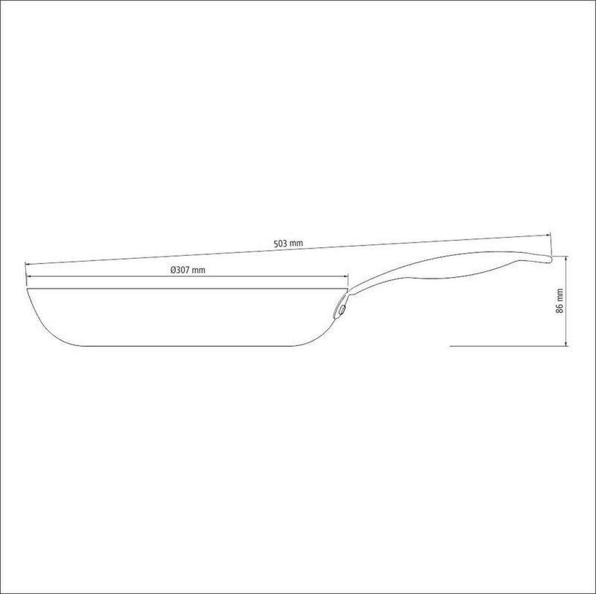 BRATPFANNE TRENTO 30 cm  - Schwarz, KONVENTIONELL, Metall (30cm)