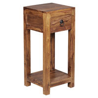 BEISTELLTISCH in Holz 30/30/68 cm  - Sheeshamfarben/Schwarz, Design, Holz/Metall (30/30/68cm) - MID.YOU