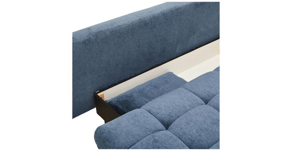 SCHLAFSOFA mit Samt Dunkelblau - Schwarz/Dunkelblau, Design, Textil/Metall (205/79-96/95cm) - Novel