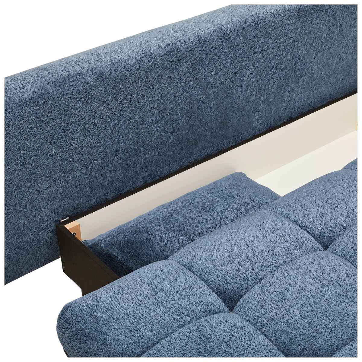 SOFA LEŽAJ tamnoplava  - tamnoplava/crna, Dizajnerski, tekstil/metal (205/79-96/95cm) - Novel