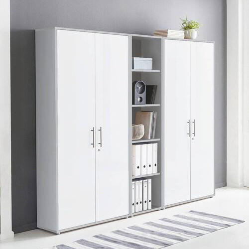 AKTENSCHRANK Grau, Weiß  - Weiß/Grau, MODERN, Holzwerkstoff (212,9/185,6/33cm) - MID.YOU