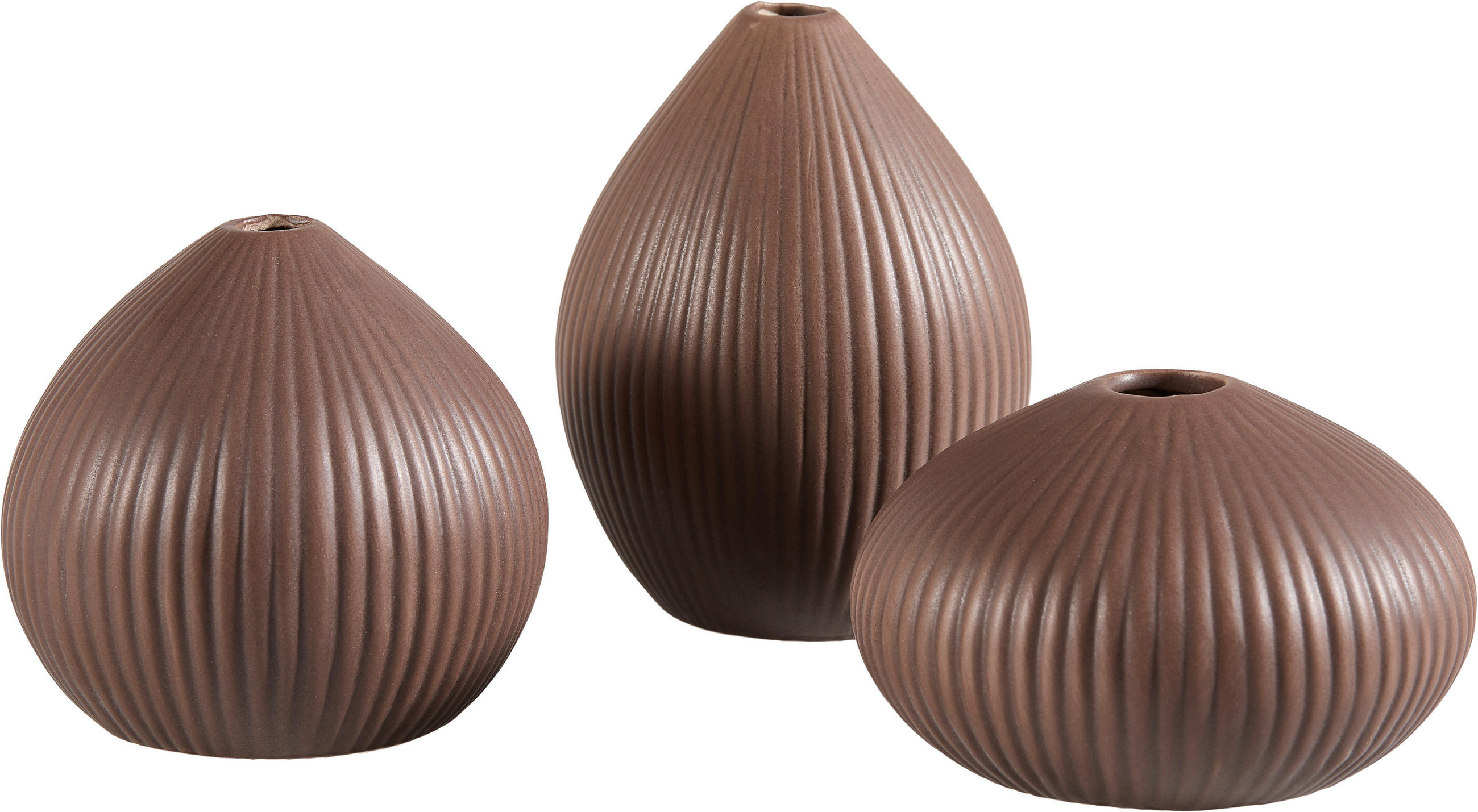 VASE  - Dunkelbraun, Basics, Keramik (11/12cm) - Ambia Home