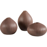 VASE  - Dunkelbraun, Basics, Keramik (11/12cm) - Ambia Home