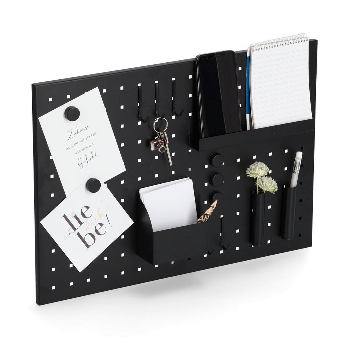 MEMOBOARD - Schwarz, Basics, Metall (50/35/1cm) - Zeller Present