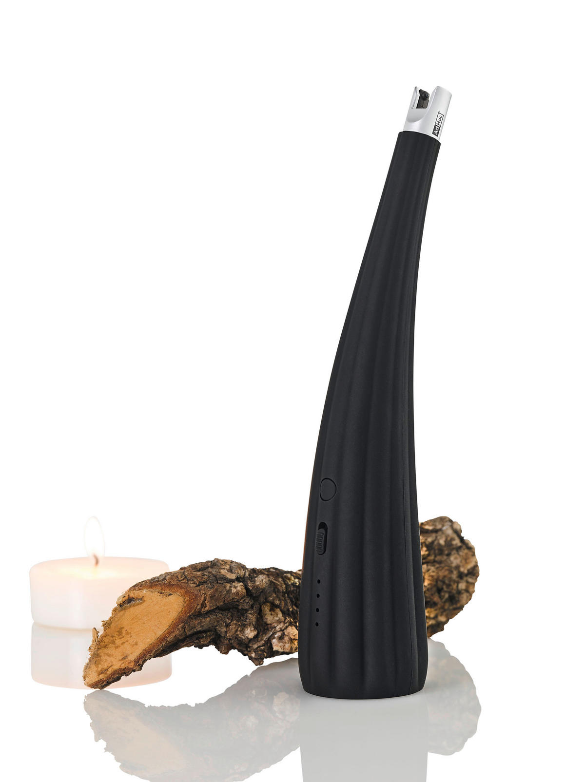 LICHTBOGEN-TISCHFEUERZEUG   - Schwarz, Design, Kunststoff/Metall (4,8/21,3cm) - AdHoc
