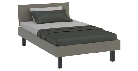 BETT 120/200 cm  in Grau  - Schwarz/Grau, Design, Holzwerkstoff/Metall (120/200cm) - Xora