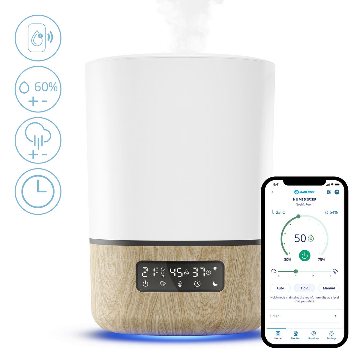 CONNECTED HOME BREATHE Connected Home  - Weiß/Naturfarben, Trend, Kunststoff/Metall - Maxi-Cosi