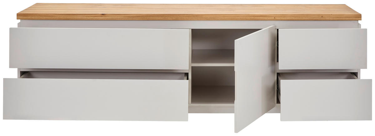 LOWBOARD  195/57,5/42 cm 4 Schublade(n) Typenauswahl, stehend  - Kaschmir/Eichefarben, KONVENTIONELL, Holz/Holzwerkstoff (195/57,5/42cm) - Novel