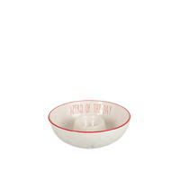 DIPSCHALE 25,5 cm  - Rot/Weiß, Basics, Keramik (25,5cm) - X-Mas