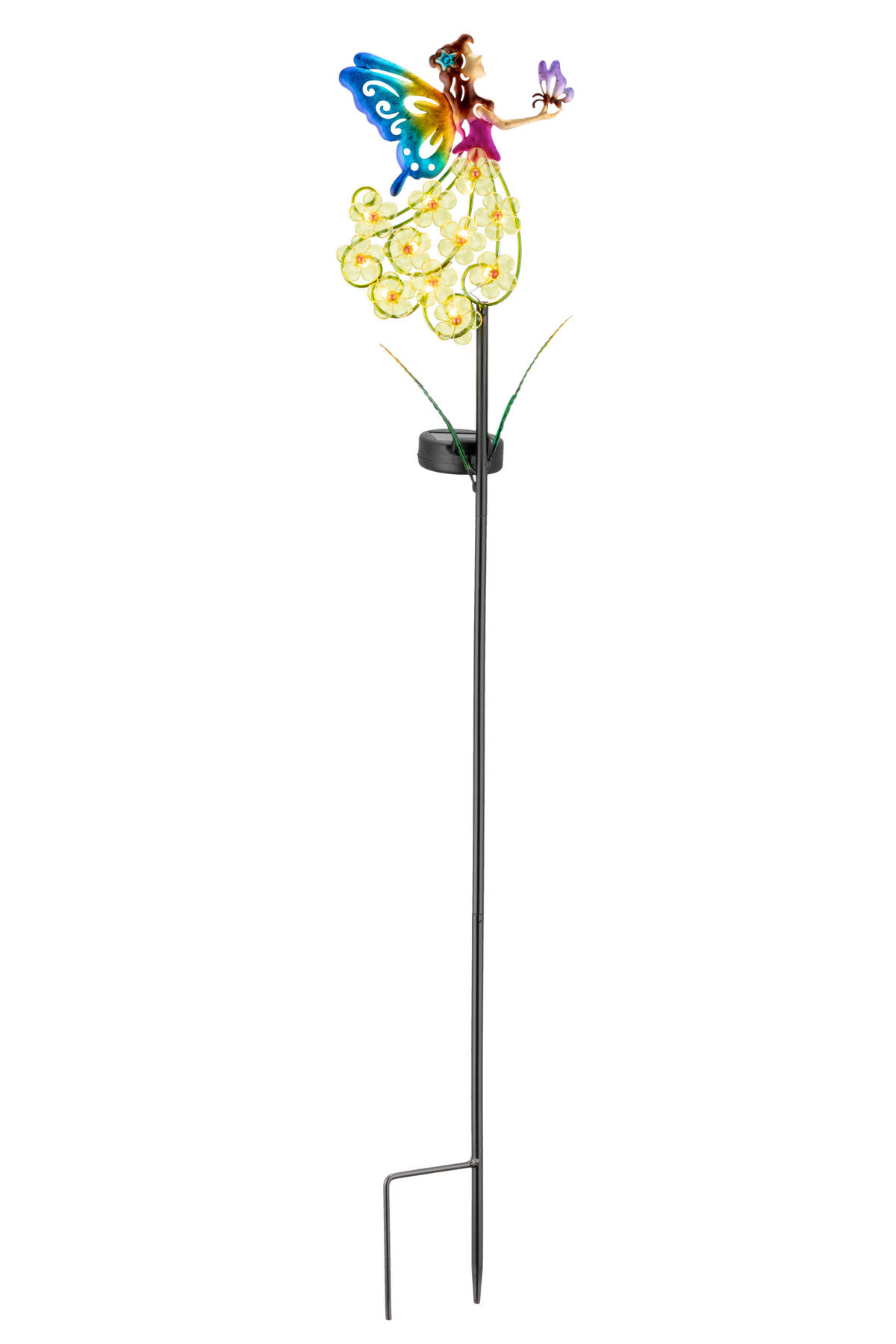 SOLARLEUCHTE Chrysatheme 14/6/86 cm  - Blau/Pink, Design, Kunststoff/Metall (14/6/86cm) - Ambia Garden