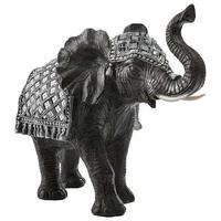 DEKOELEFANT - Dunkelgrau/Silberfarben, Basics, Kunststoff (31/19/12,5cm) - Ambia Home