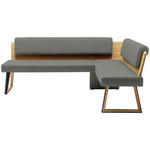 ECKBANK 195/155 cm  in Hellgrau, Wildeiche  - Wildeiche/Hellgrau, Design, Holz/Textil (195/155cm) - Venda