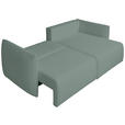 ECKSOFA Mintgrün Jersey  inkl. Rückenkissen, Bettkasten, Schlaffunktion, Rücken echt, Liegefläche im Originalstoff  - Schwarz/Mintgrün, KONVENTIONELL, Kunststoff/Textil (238/148cm) - Carryhome