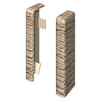 SOCKELLEISTENENDSTÜCK Grau, Eichefarben  - Eichefarben/Grau, KONVENTIONELL, Kunststoff (2.2/2.2/5.9cm) - Egger Holzwerkstoffe