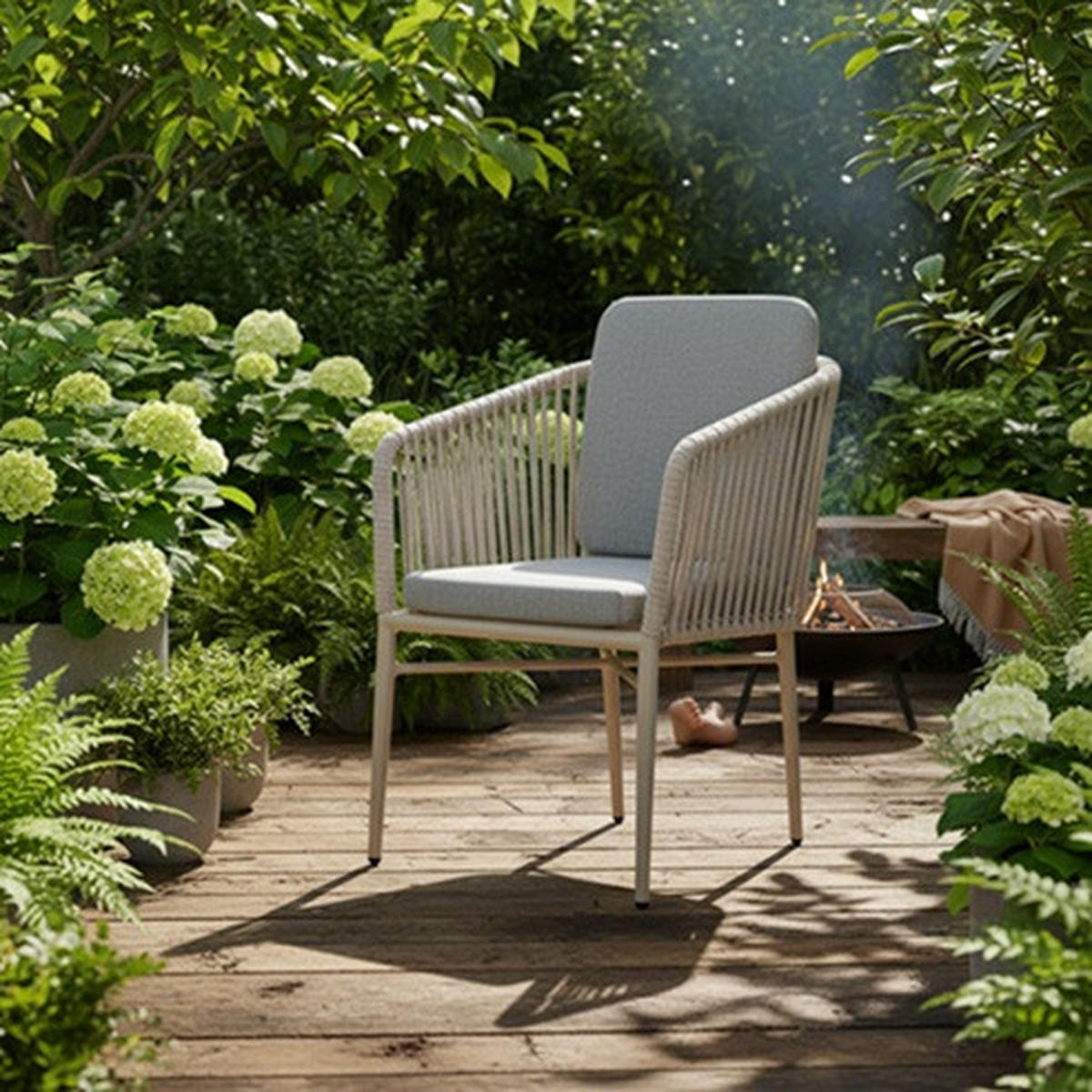 STAPELSESSEL Aluminium Champagner, Beige  - Champagner/Beige, MODERN, Textil/Metall (61/82/63cm) - Acamp