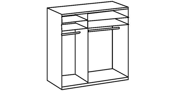 DREHTÜRENSCHRANK in Sahara - Schwarz/Sahara, KONVENTIONELL, Glas/Holzwerkstoff (150/236/58cm) - Hom`in