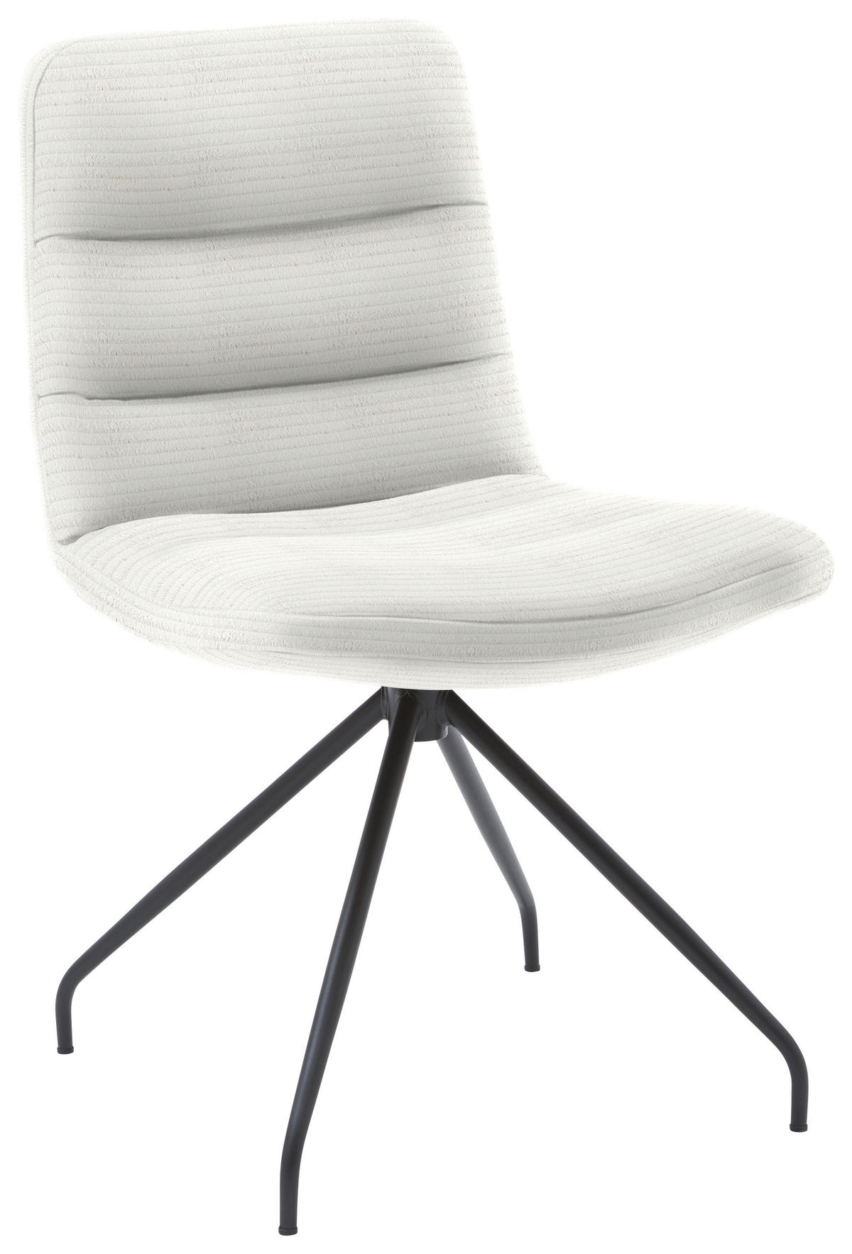 STUHL  in Cord Textil  - Schwarz/Weiß, Design, Textil/Metall (52/88/66cm) - Dieter Knoll