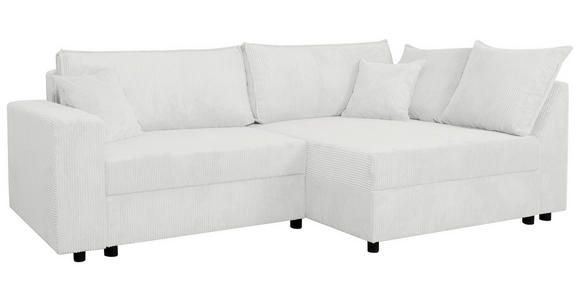 ECKSOFA Naturfarben Cord - Schwarz/Naturfarben, KONVENTIONELL, Kunststoff/Textil (245/153cm) - Carryhome