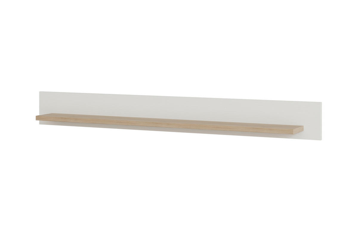WANDBOARD Holzwerkstoff Weiß  - Weiß, Design, Holzwerkstoff (150/17/17cm) - MID.YOU