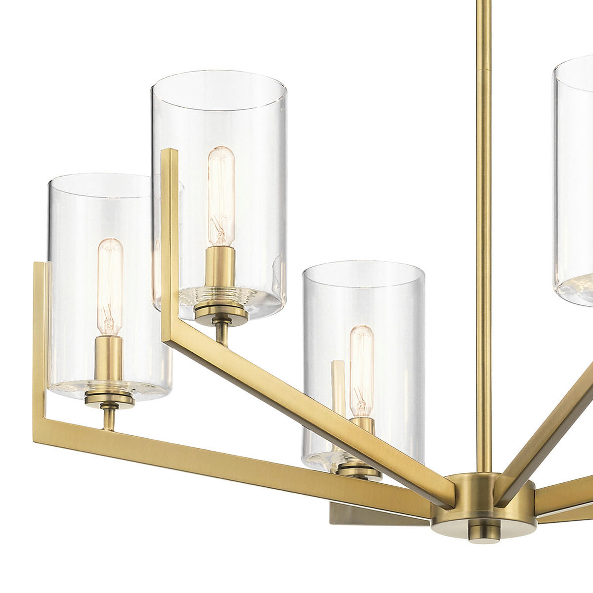 KRONLEUCHTER 71.1/37.1 cm    - Messingfarben, Konventionell, Glas/Metall (71.1/37.1cm) - Elstead Lighting