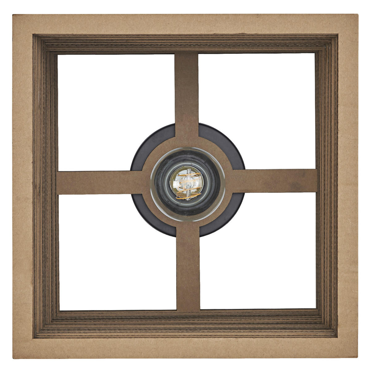 DECKENLEUCHTE    25/25/26 cm  - Natur, Karton/Metall (25/25/26cm) - Osram