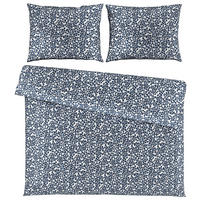LENJERIE DE PAT 200/220 cm  - albastru/alb, Basics, textil (200/220cm)