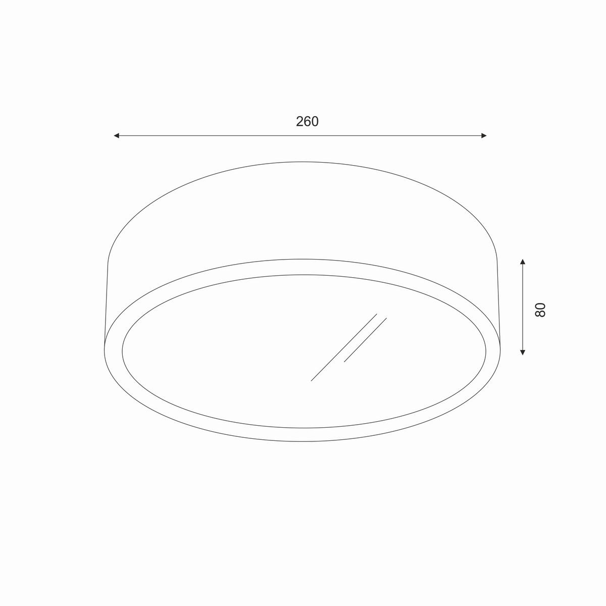 DECKENLEUCHTE Dante 26/8 cm   - Schwarz Hochglanz, KONVENTIONELL, Glas/Metall (26/8cm)