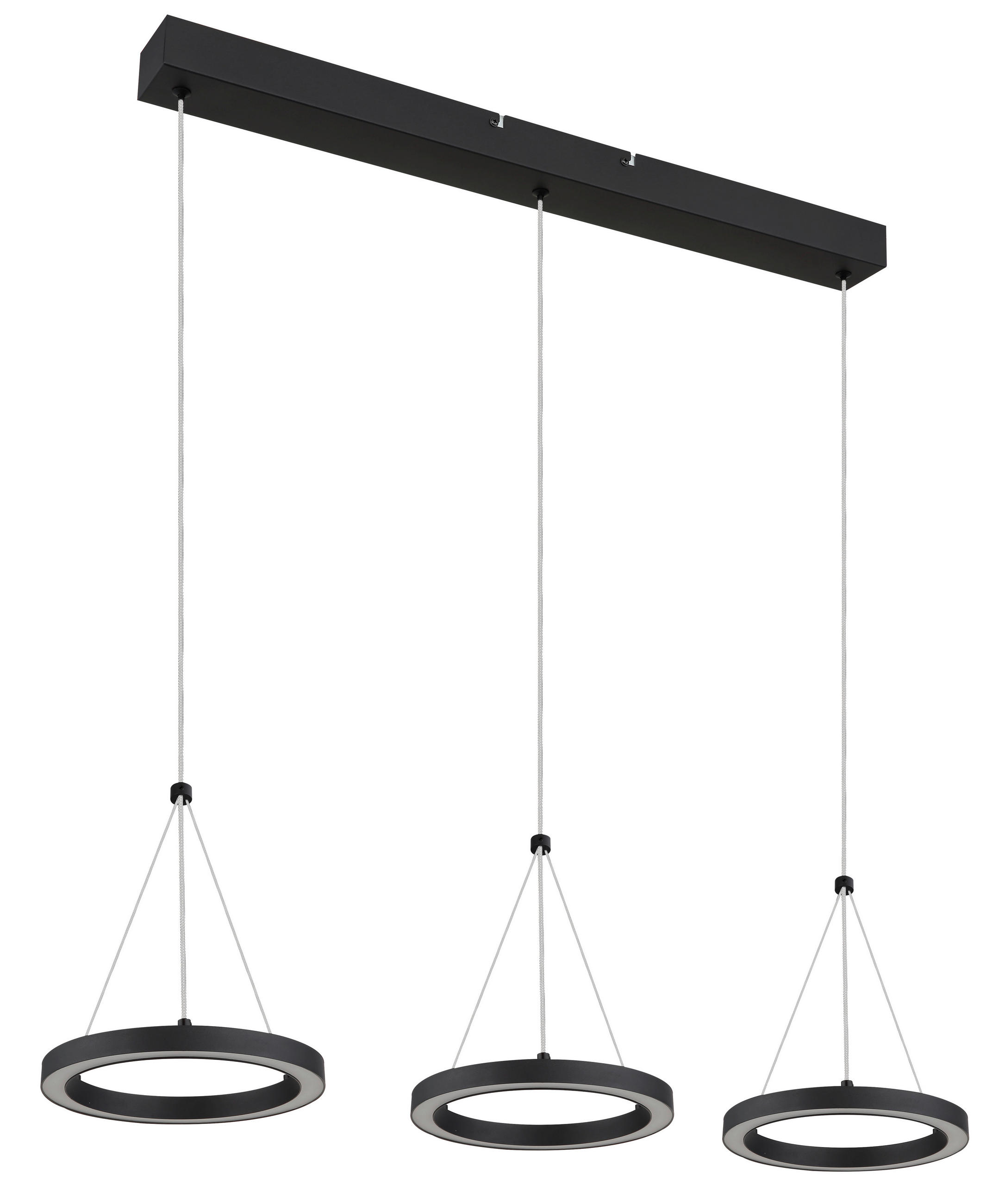 LED-HÄNGELEUCHTE 82/20/120 cm  - Schwarz/Weiß, Design, Kunststoff/Metall (82/20/120cm) - Globo