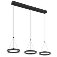 LED-HÄNGELEUCHTE 82/20/120 cm  - Schwarz/Weiß, Design, Kunststoff/Metall (82/20/120cm) - Globo