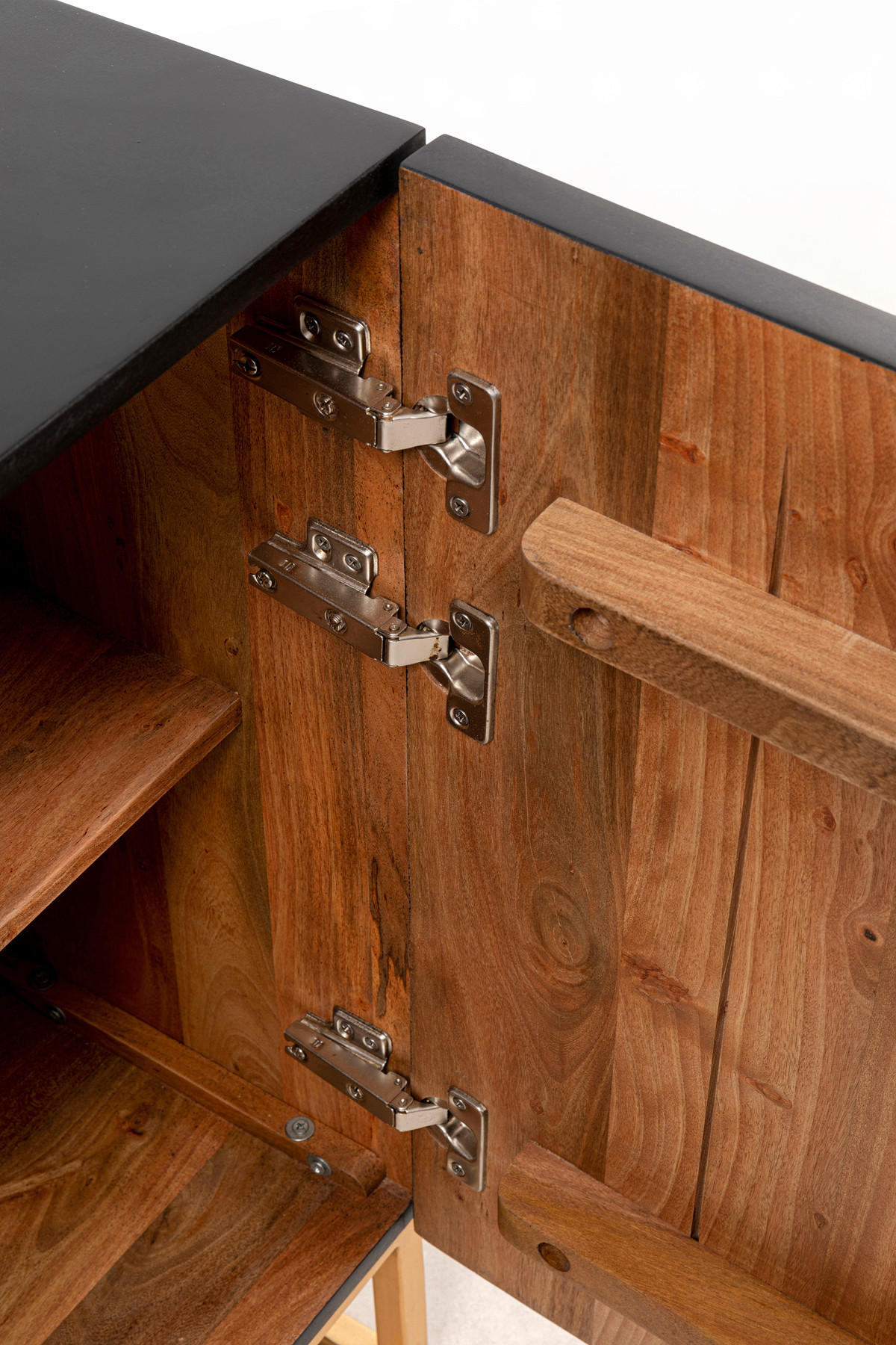 SIDEBOARD  in 177/75/45 cm  - Dunkelbraun/Goldfarben, Design, Holz/Metall (177/75/45cm) - Kare-Design