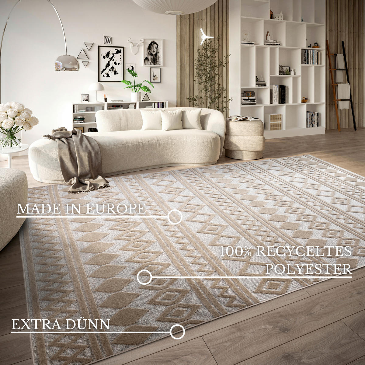 FLACHWEBETEPPICH 200/290 cm Kollektion 1879 Creme  - Creme, Design, Textil (200/290cm) - Villeroy & Boch