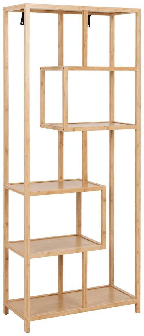 REGAL Bambus massiv Naturfarben  - Naturfarben, Design, Holz (77/185/35cm) - Livetastic