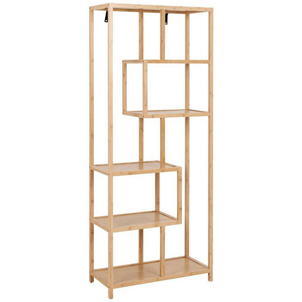 Livetastic REGÁL, přírodní barvy, bambus, 77/185/35 cm