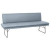 SITZBANK in Metall, Textil Blau, Schwarz  - Blau/Schwarz, Design, Textil/Metall (195/87/65cm) - Dieter Knoll