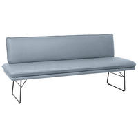 SITZBANK in Metall, Textil Blau, Schwarz  - Blau/Schwarz, Design, Textil/Metall (195/87/65cm) - Dieter Knoll