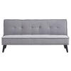 SCHLAFSOFA in Webstoff Grau  - Schwarz/Grau, Design, Holz/Textil (181/91/82cm) - Livetastic