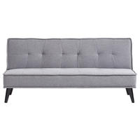SCHLAFSOFA in Webstoff Grau  - Schwarz/Grau, Design, Holz/Textil (181/91/82cm) - Livetastic