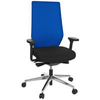 DREHSTUHL Flachgewebe Blau, Schwarz  - Chromfarben/Blau, MODERN, Kunststoff/Textil (60/123/53cm) - MID.YOU