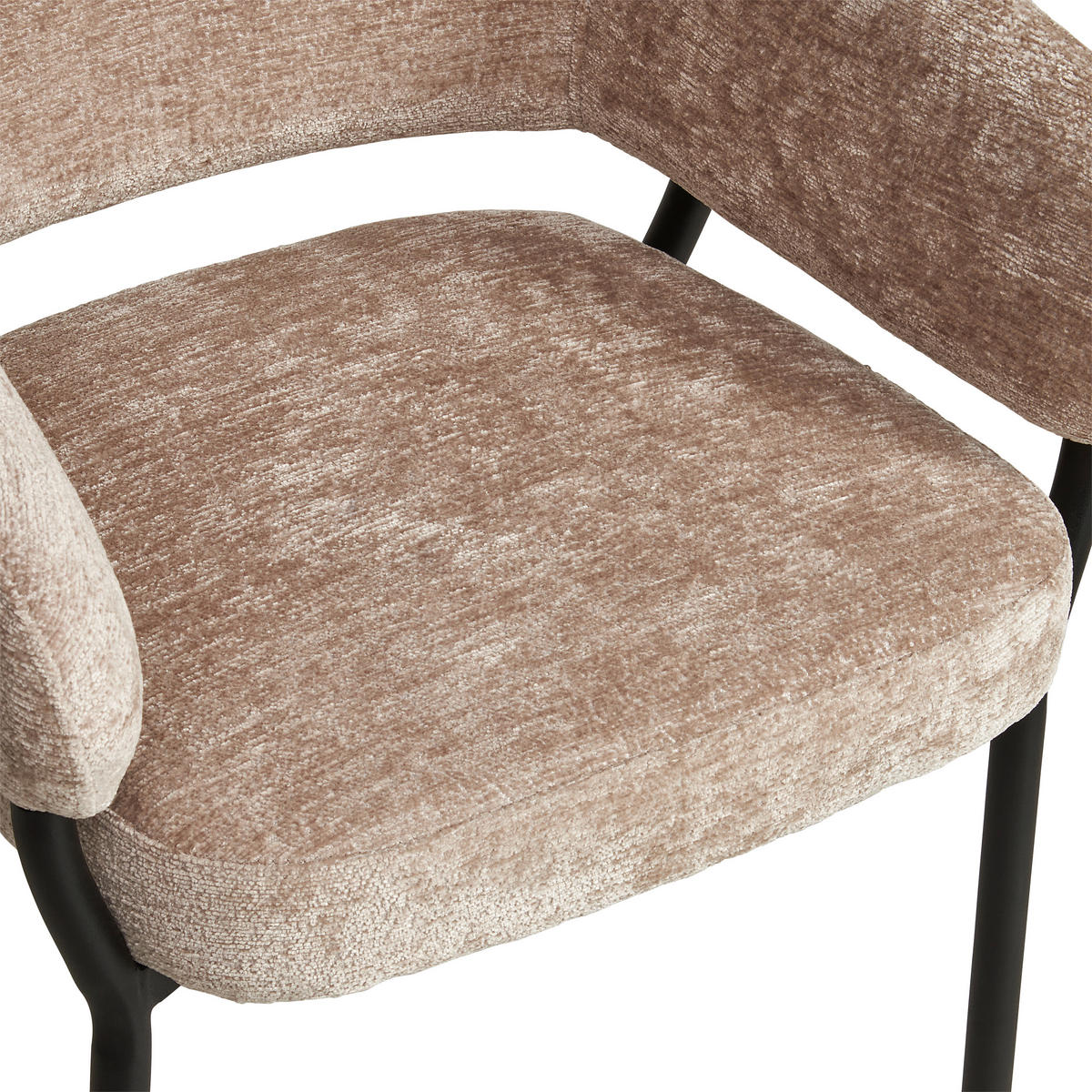 ARMLEHNSTUHL  in Eisen Mikrofaser  - Beige/Schwarz, KONVENTIONELL, Holz/Textil (60/80/62cm) - MID.YOU