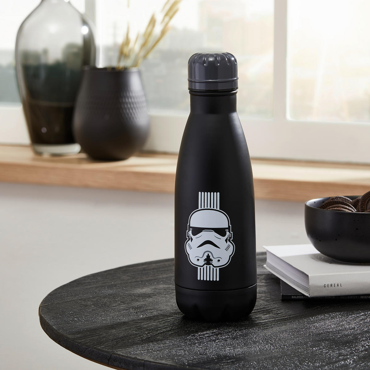 UNIVERSALFLASCHE Star Wars  - Schwarz/Weiß, Basics, Metall (540ml) - Star Wars