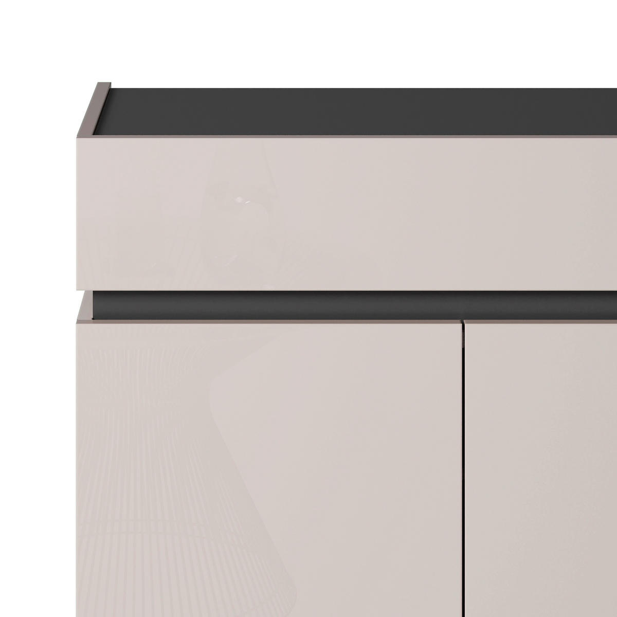 SCHUHSCHRANK Anthrazit, Kaschmir  - Kaschmir/Anthrazit, Design, Holzwerkstoff/Kunststoff (120/118/34cm) - Voleo
