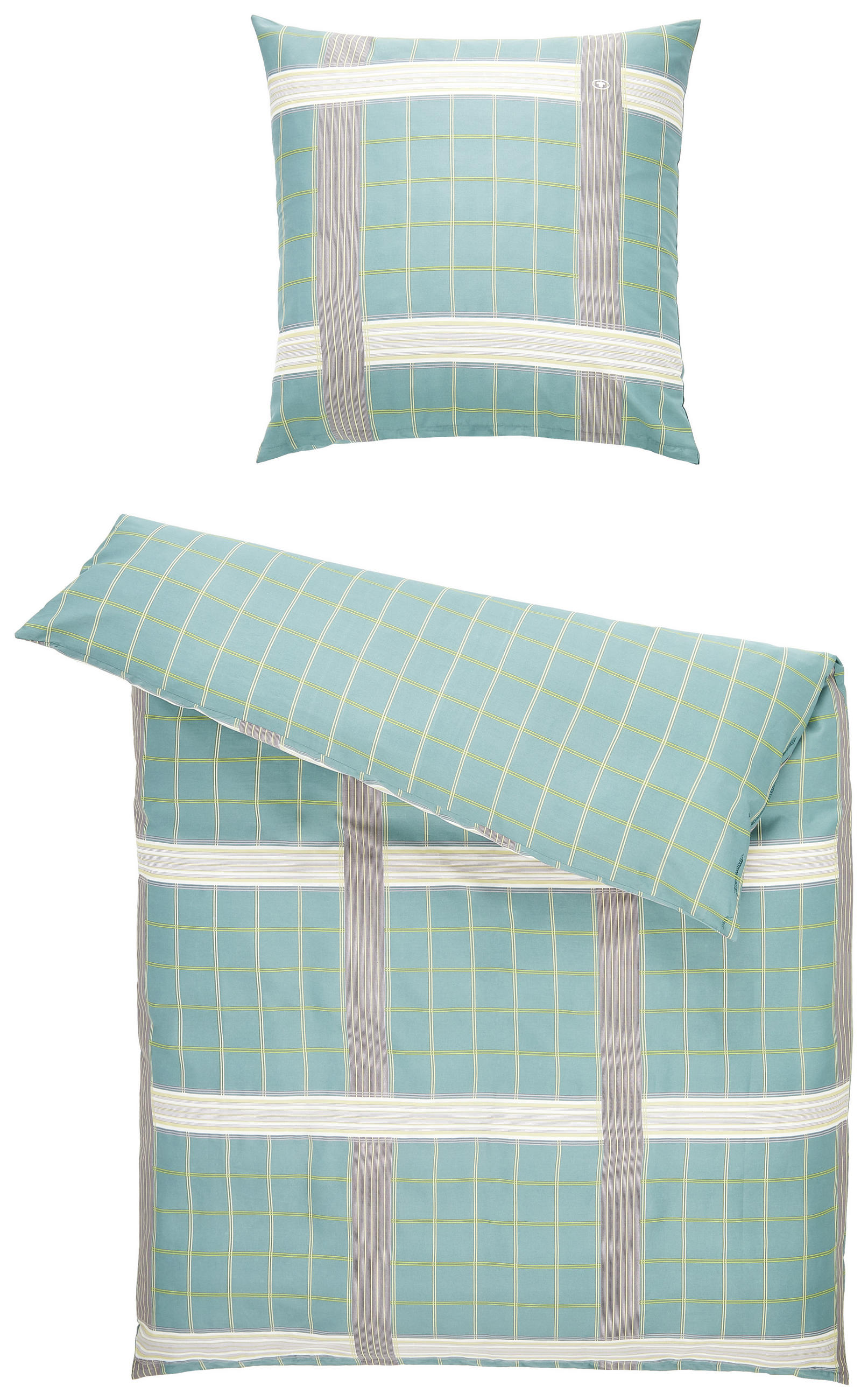 WENDEBETTWÄSCHE Satin 135/200 cm  - Grün, KONVENTIONELL, Textil (135/200cm) - Tom Tailor
