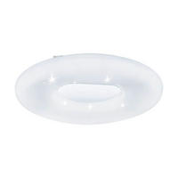 STROPNÉ SVIETIDLO, 50/9 cm  - biela/strieborná, Basics, kov/plast (50/9cm) - Eglo