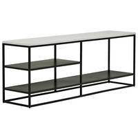 LOWBOARD  in 150/35/55 cm  - Schwarz/Weiß, Design, Holzwerkstoff/Stein (150/35/55cm) - Livetastic