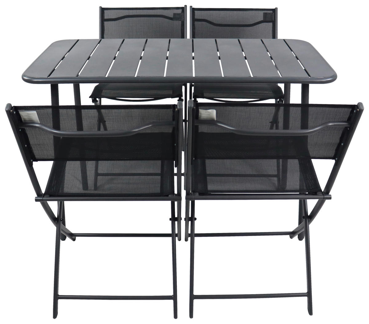 GARTENSET  5-teilig  - Schwarz, Modern, Kunststoff/Textil - Ambia Garden