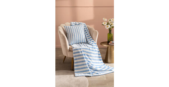 DECKE 140/190 cm  - Hellblau, Design, Textil (140/190cm) - Esposa