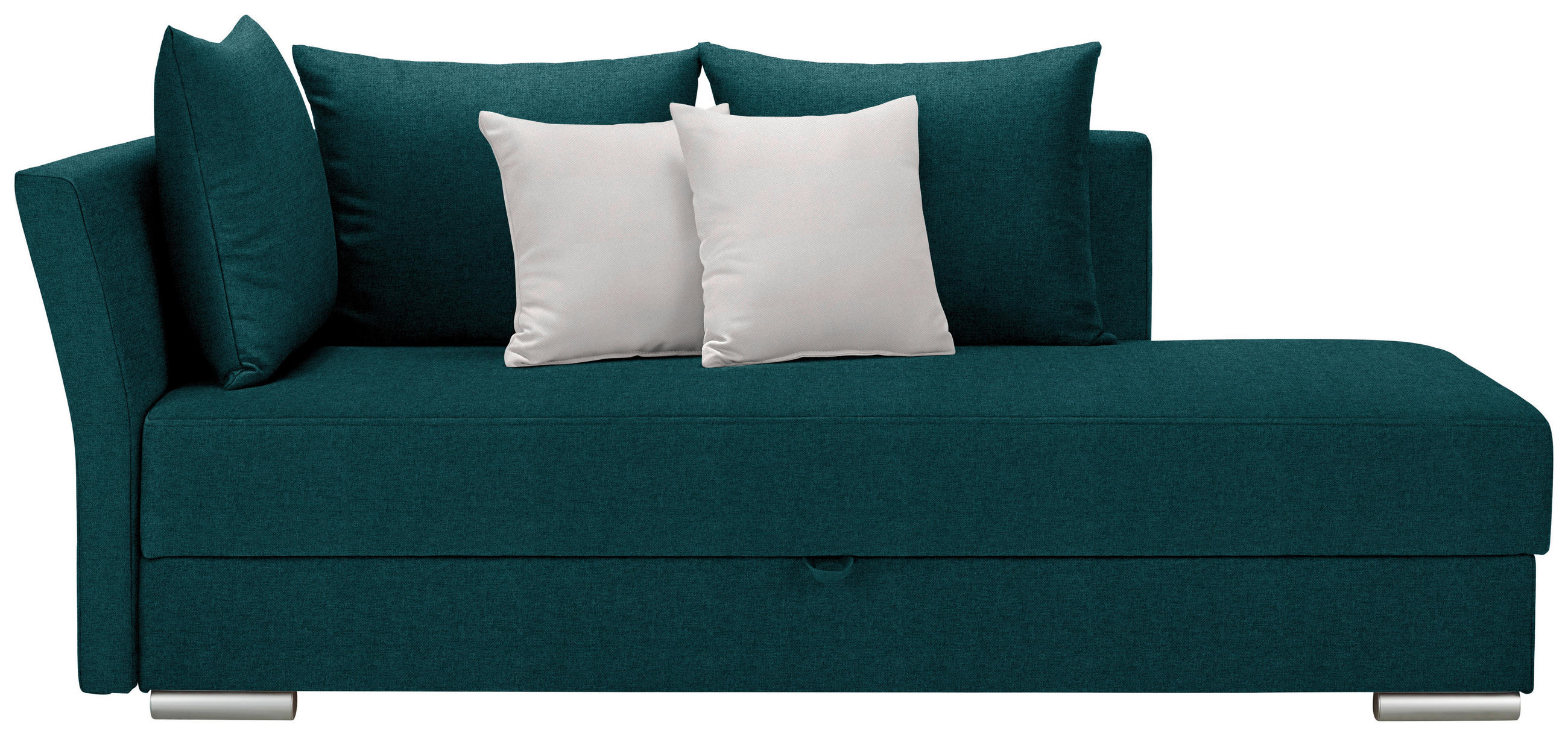 LIEGE Webstoff Türkis  - Türkis/Chromfarben, Design, Kunststoff/Textil (220/93/100cm) - Livetastic