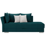 LIEGE  in Webstoff Türkis  - Türkis/Chromfarben, Design, Kunststoff/Textil (220/93/100cm) - Xora